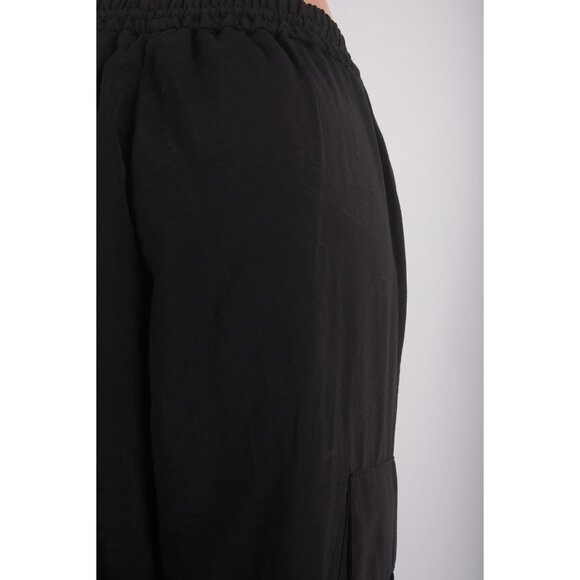 Zara Womans Cargo Jogger Pants Size S Black High Elastic Waist 1971/320 NWT - Picture 5 of 7